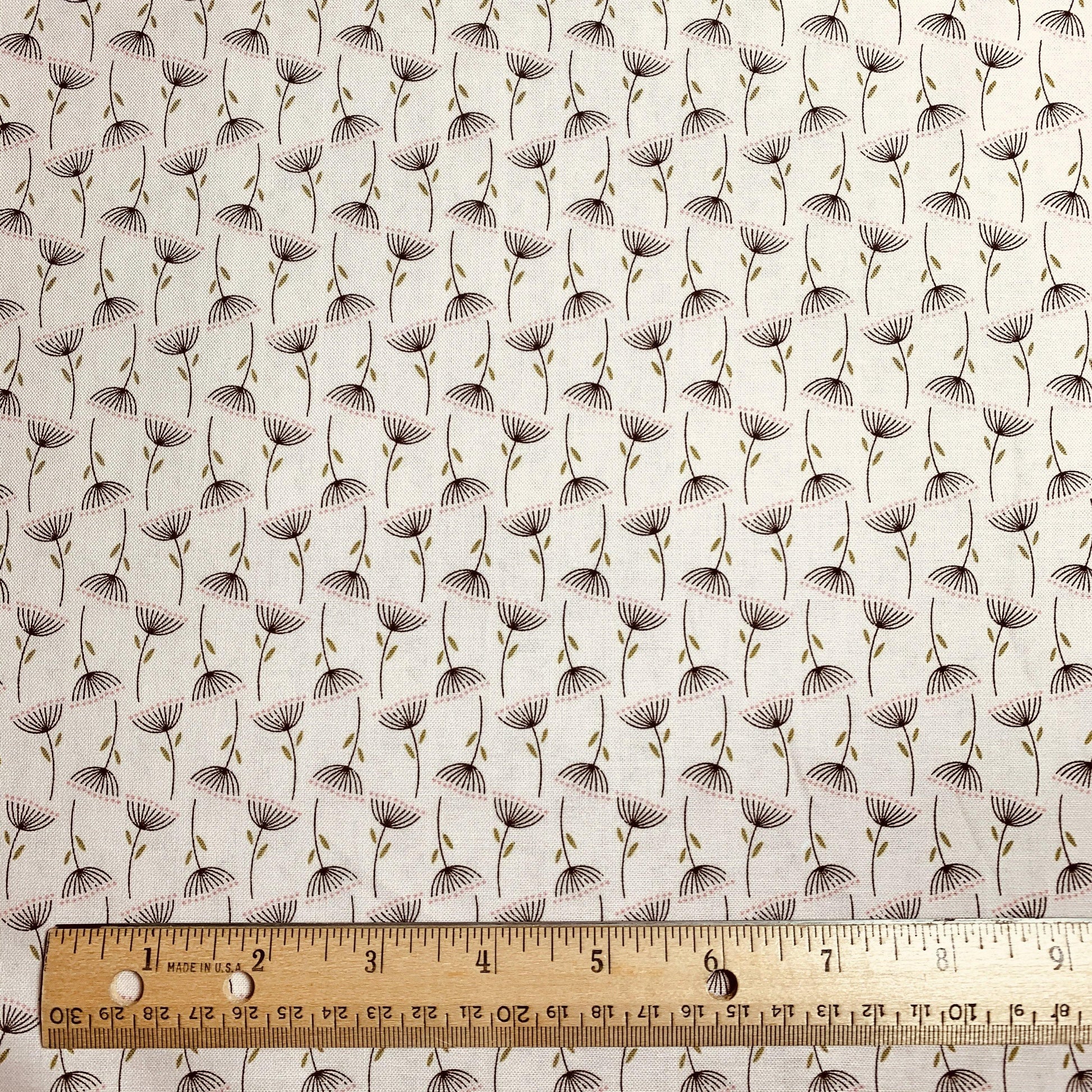 Poppie Cotton Wanderings Seedlings Blush Cotton Fabric - Sew Much