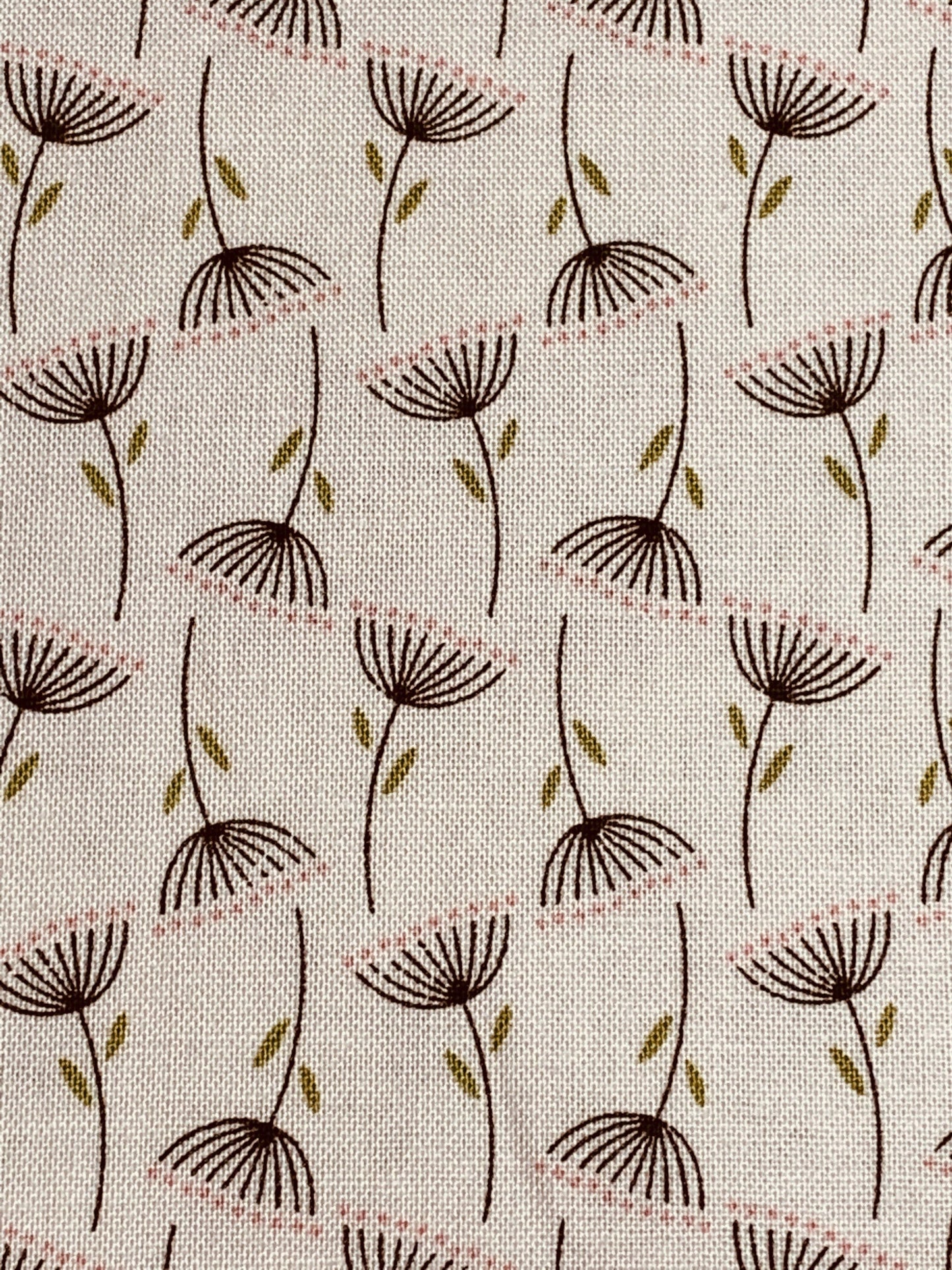 Poppie Cotton Wanderings Seedlings Blush Cotton Fabric - Sew Much