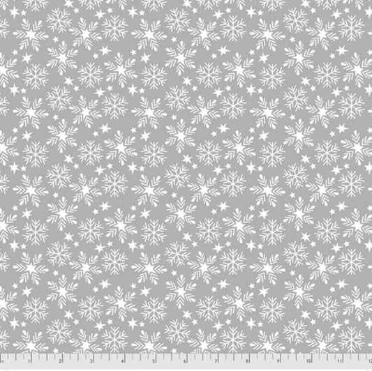 Snowfall from Fa La La by Maude Asbury and Free Spirit Fabrics PWMA016.XGREY - Sew Much