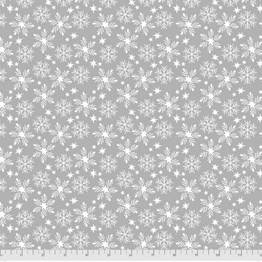 Snowfall from Fa La La by Maude Asbury and Free Spirit Fabrics PWMA016.XGREY - Sew Much