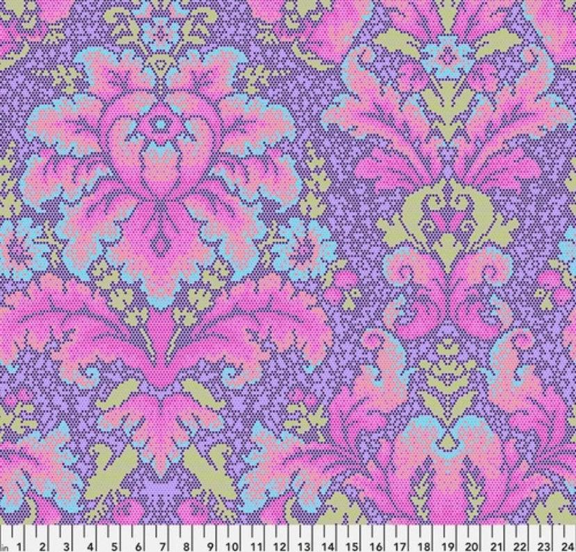 Tula Pink Parisville Deja Vu Damask Dot Free Spirit Fabrics PWTP189.VIOLET - Sew Much