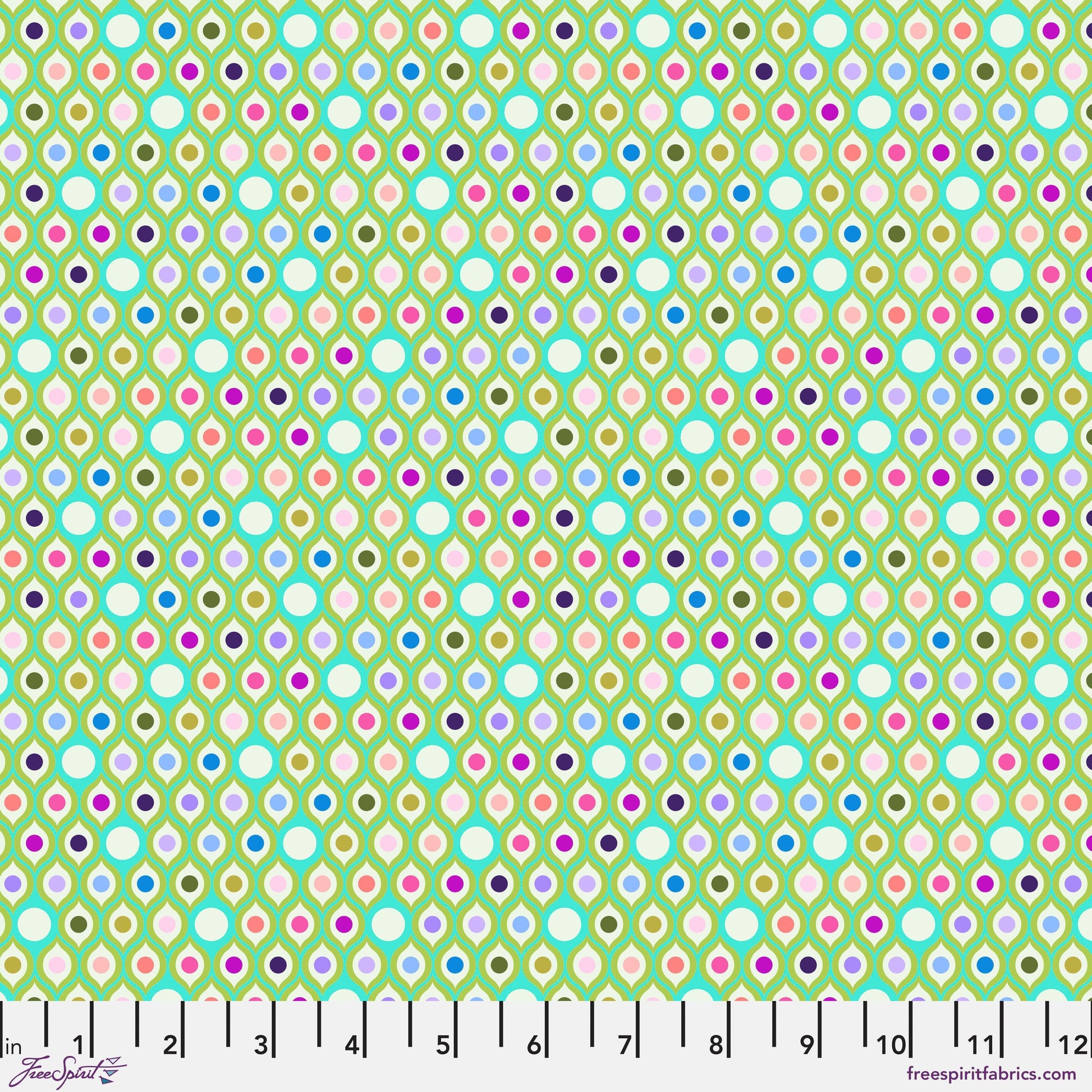 Tula Pink Parisville Deja Vu-Eye Drops FreeSpirit Fabrics PWTP192.MINT - Sew Much