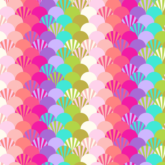Tula Pink Parisville Deja Vu-Fans Free Spirit Fabrics PWTP190.SORBET - Sew Much