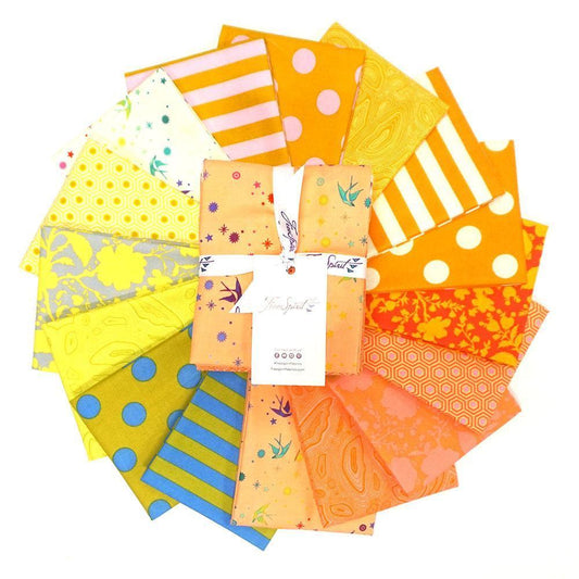 Tula Pink True Colors Goldfish Free Spirit Fabrics Fat Quarter Bundle FB2FQTP.GOLDFISH - Sew Much