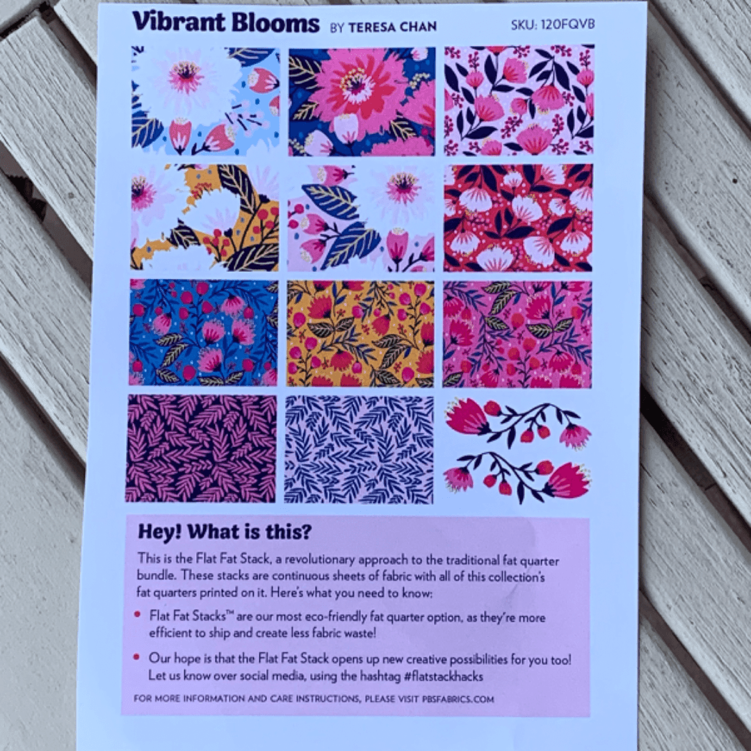 Vibrant Blooms by Teresa Chan and Paintbrush Studio Fat Quarter Bundle Flat Stack - Sew Much