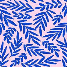 Vibrant Blooms Ferns Pink/Blue by Jess Phoenix and Paintbrush Studio Fabrics - Sew Much